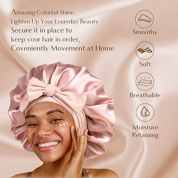 Luvoria Satin Sleep Bonnet for overnight hair protection – view 10