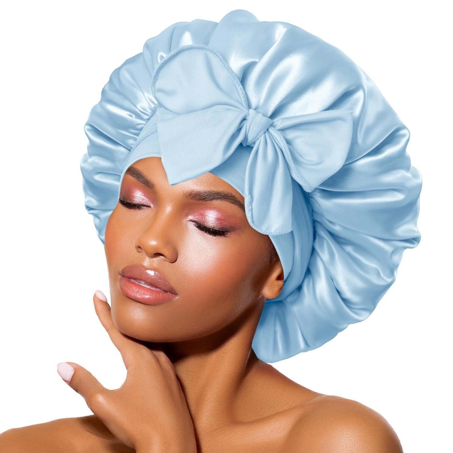 Luvoria Satin Sleep Bonnet for overnight hair protection – view 21